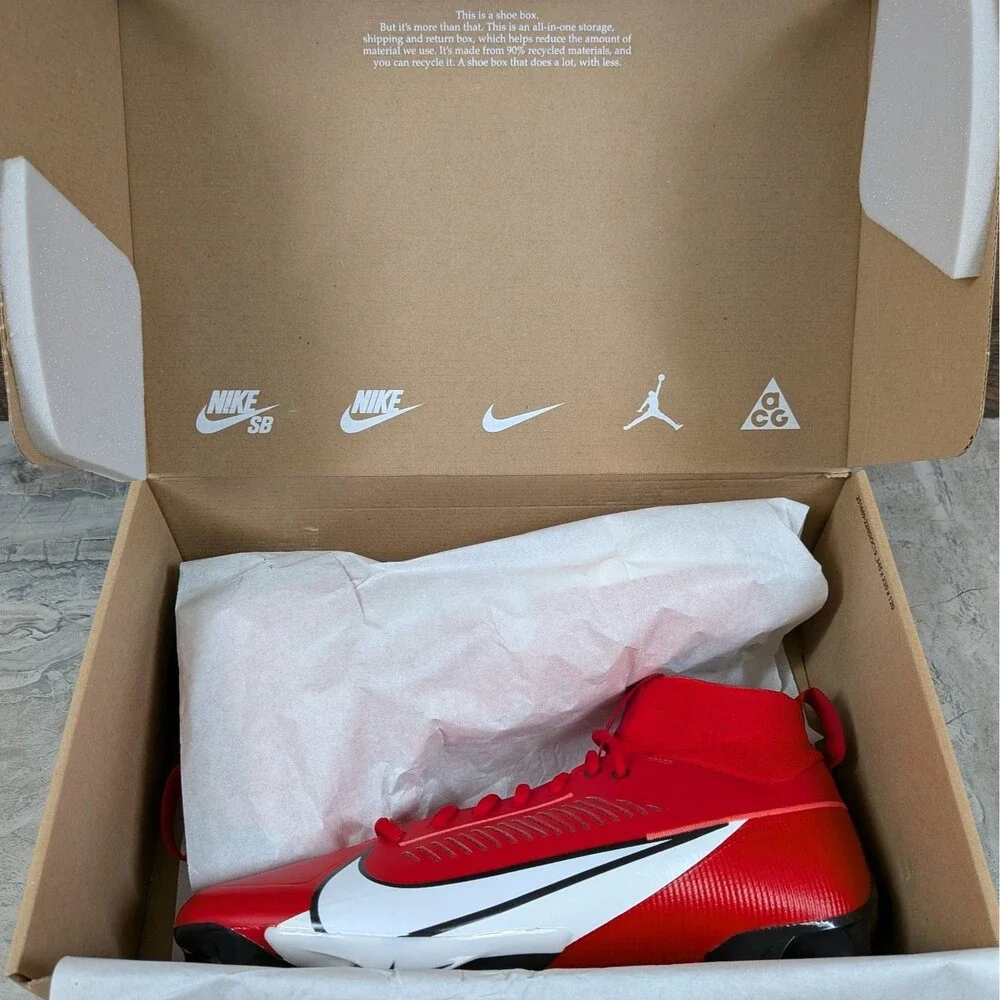 Nike Vapor Edge Pro 360 2 Men's 12 Univ. Red White Football Cleats DA5456-616